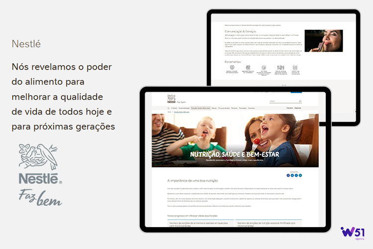 W51 AGENCY - Blog - Como criar uma estratégia de conteúdo para aumentar a autoridade da sua marca - Imagem Nestle - estrategia de conteúdo - saude e bem estar